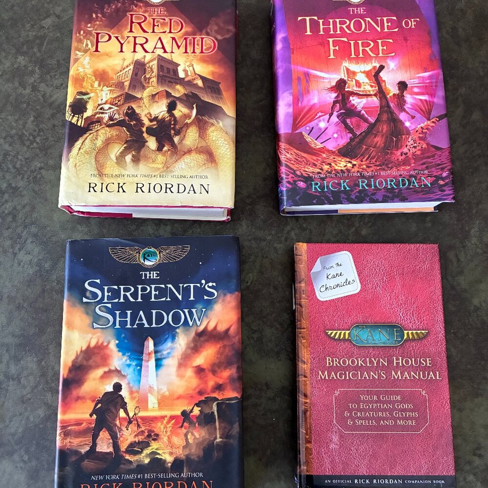 The KANE CHRONICLES Books Signed by Rick Riordan HC/DJ 1st Ed/1st Print